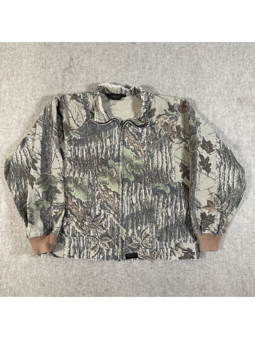 VTG Liberty Full Zip Canvas Jacket Realtree Camo XL? (Missing Zipper Pull)